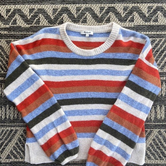 Madewell Sweaters - Madewell Striped Payton Pullover Sweater in Coziest Yarn Merino Wool Alpaca XS
